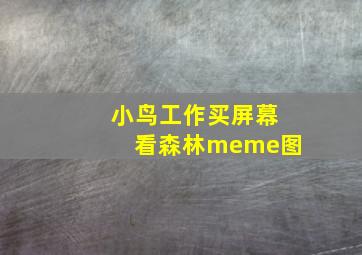 小鸟工作买屏幕看森林meme图