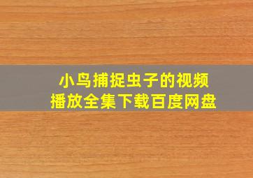 小鸟捕捉虫子的视频播放全集下载百度网盘