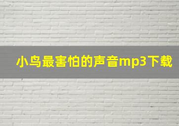 小鸟最害怕的声音mp3下载