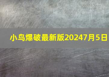 小鸟爆破最新版20247月5日