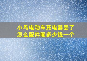 小鸟电动车充电器丢了怎么配件呢多少钱一个