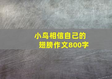 小鸟相信自己的翅膀作文800字