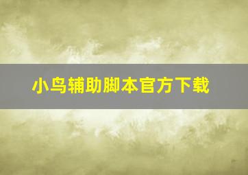 小鸟辅助脚本官方下载