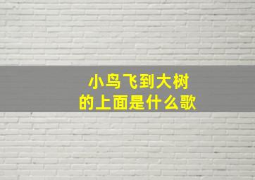 小鸟飞到大树的上面是什么歌