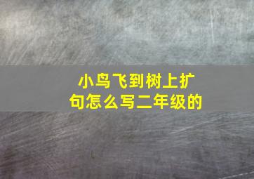 小鸟飞到树上扩句怎么写二年级的