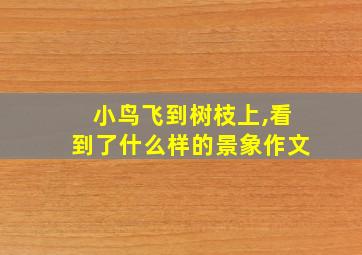 小鸟飞到树枝上,看到了什么样的景象作文