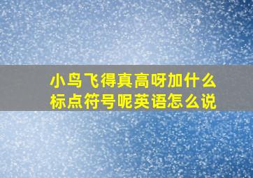 小鸟飞得真高呀加什么标点符号呢英语怎么说