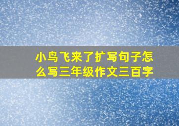 小鸟飞来了扩写句子怎么写三年级作文三百字