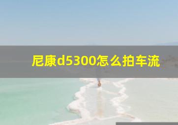 尼康d5300怎么拍车流