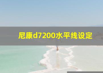 尼康d7200水平线设定