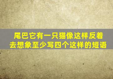 尾巴它有一只猫像这样反着去想象至少写四个这样的短语