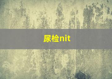 尿检nit