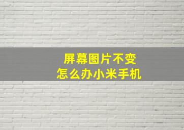 屏幕图片不变怎么办小米手机