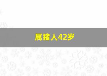 属猪人42岁