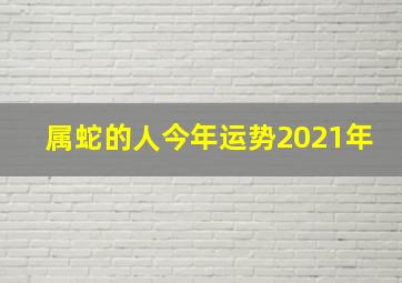 属蛇的人今年运势2021年