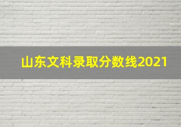 山东文科录取分数线2021