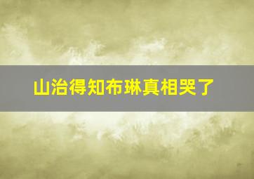 山治得知布琳真相哭了