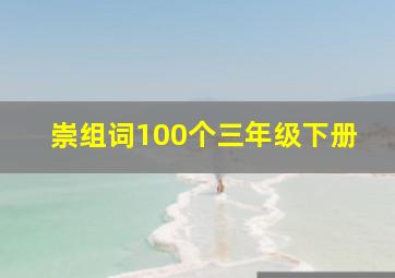 崇组词100个三年级下册