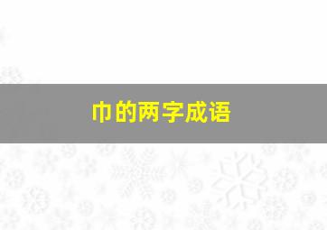 巾的两字成语