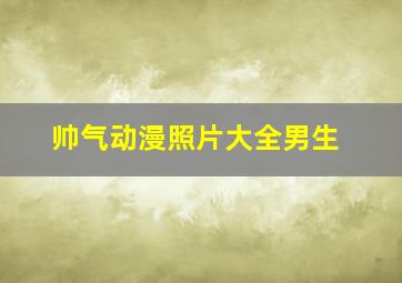 帅气动漫照片大全男生