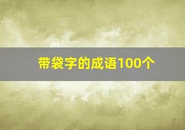 带袋字的成语100个