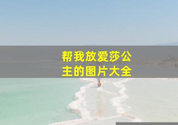 帮我放爱莎公主的图片大全