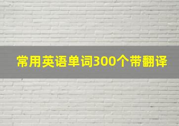 常用英语单词300个带翻译