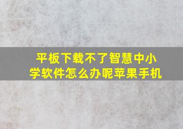 平板下载不了智慧中小学软件怎么办呢苹果手机