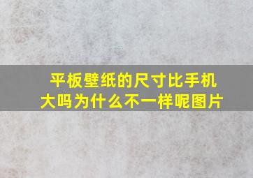 平板壁纸的尺寸比手机大吗为什么不一样呢图片