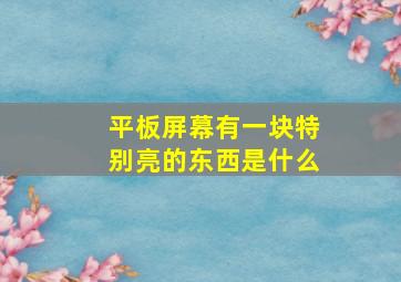 平板屏幕有一块特别亮的东西是什么