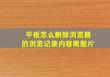 平板怎么删除浏览器的浏览记录内容呢图片