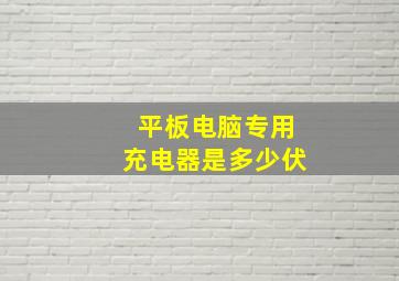 平板电脑专用充电器是多少伏