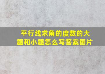 平行线求角的度数的大题和小题怎么写答案图片