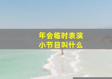 年会临时表演小节目叫什么