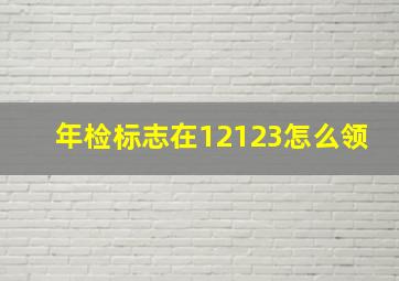 年检标志在12123怎么领