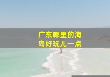 广东哪里的海岛好玩儿一点