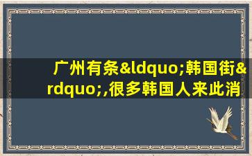 广州有条“韩国街”,很多韩国人来此消费,到处可见韩文