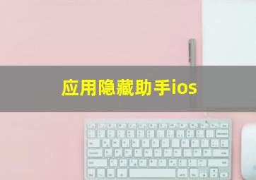 应用隐藏助手ios