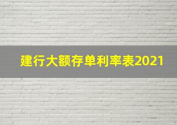 建行大额存单利率表2021