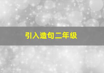 引入造句二年级