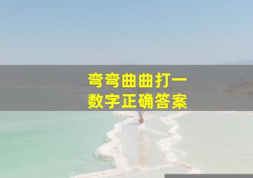 弯弯曲曲打一数字正确答案