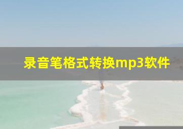 录音笔格式转换mp3软件