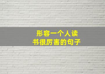 形容一个人读书很厉害的句子