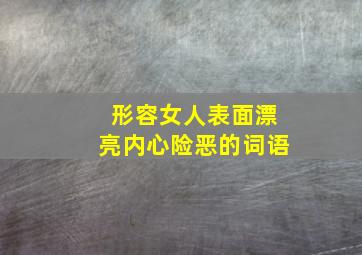 形容女人表面漂亮内心险恶的词语