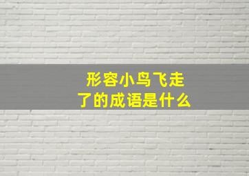 形容小鸟飞走了的成语是什么