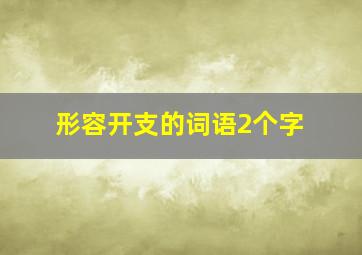 形容开支的词语2个字