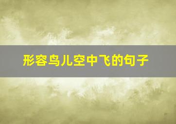 形容鸟儿空中飞的句子