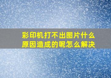 彩印机打不出图片什么原因造成的呢怎么解决