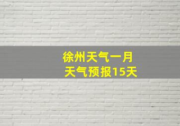 徐州天气一月天气预报15天