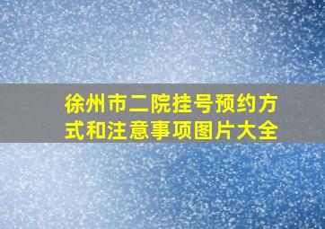 徐州市二院挂号预约方式和注意事项图片大全